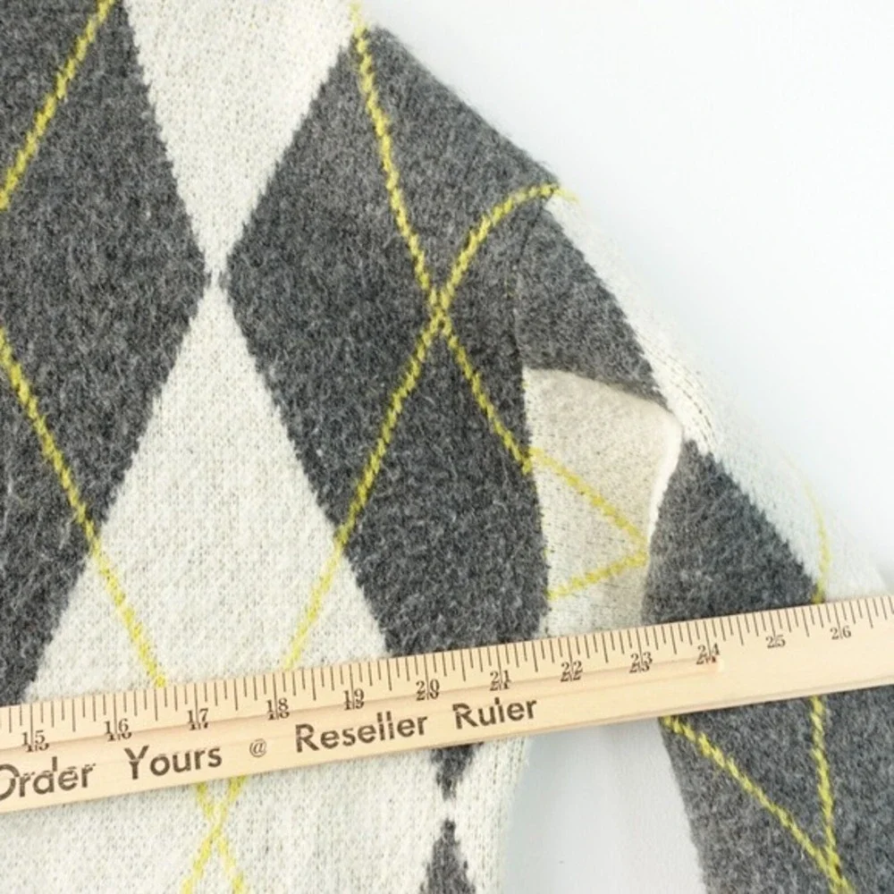 PRINGLE OF SCOTLAND x H&M Sweater Small Argyle Scottish Wool Roll Oversize Tunic - Picture 5 of 13